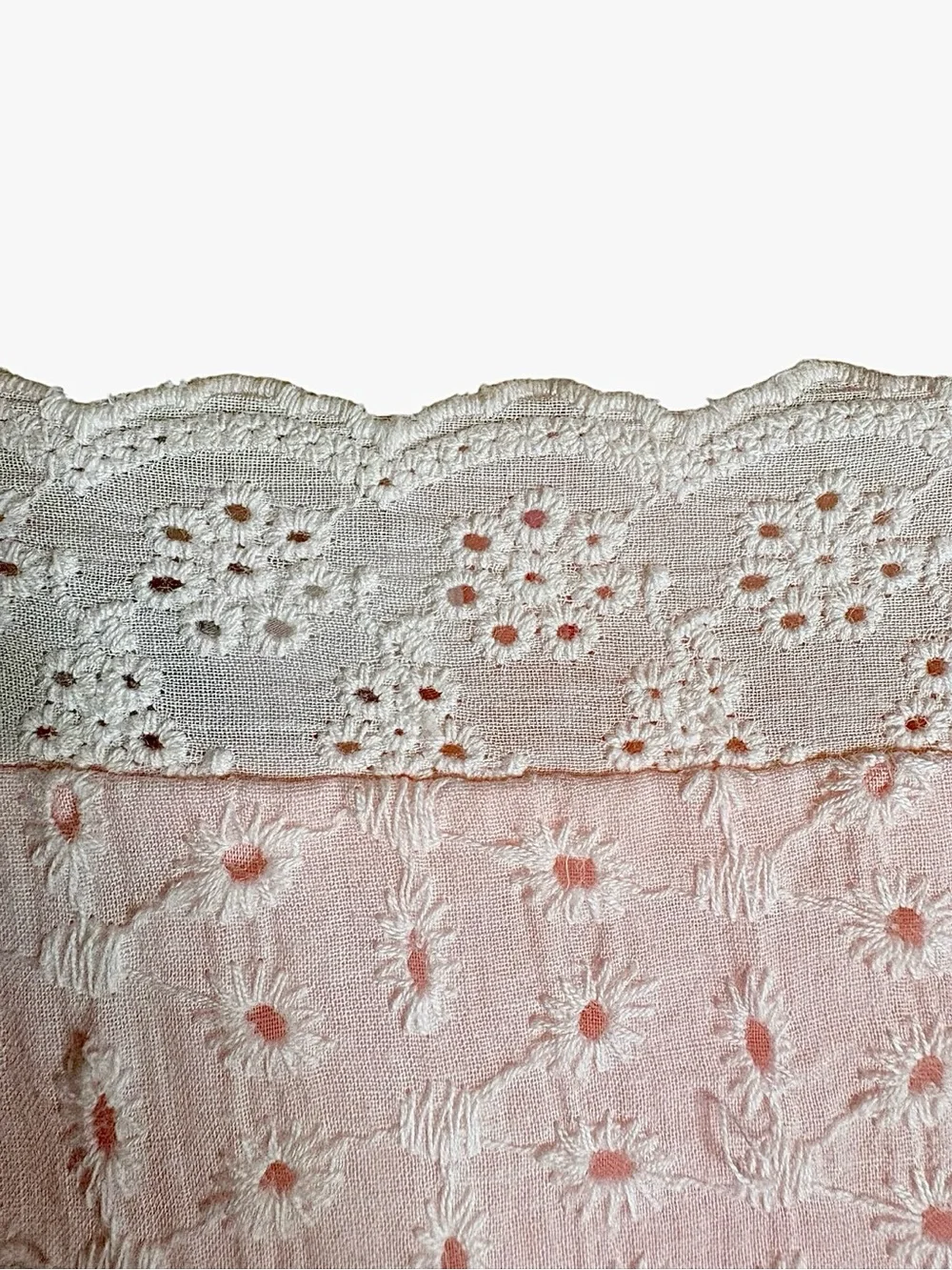 Badgley Mischka Girls Size 5 Pink Eyelet Pearl Flower Girl Party Dress